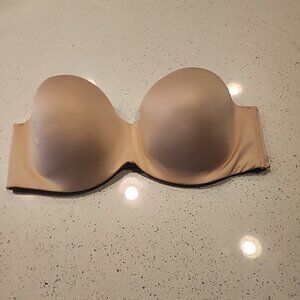 Maidenform Bra 38DD Nude Underwire Lined Strapless *no Straps SE0004